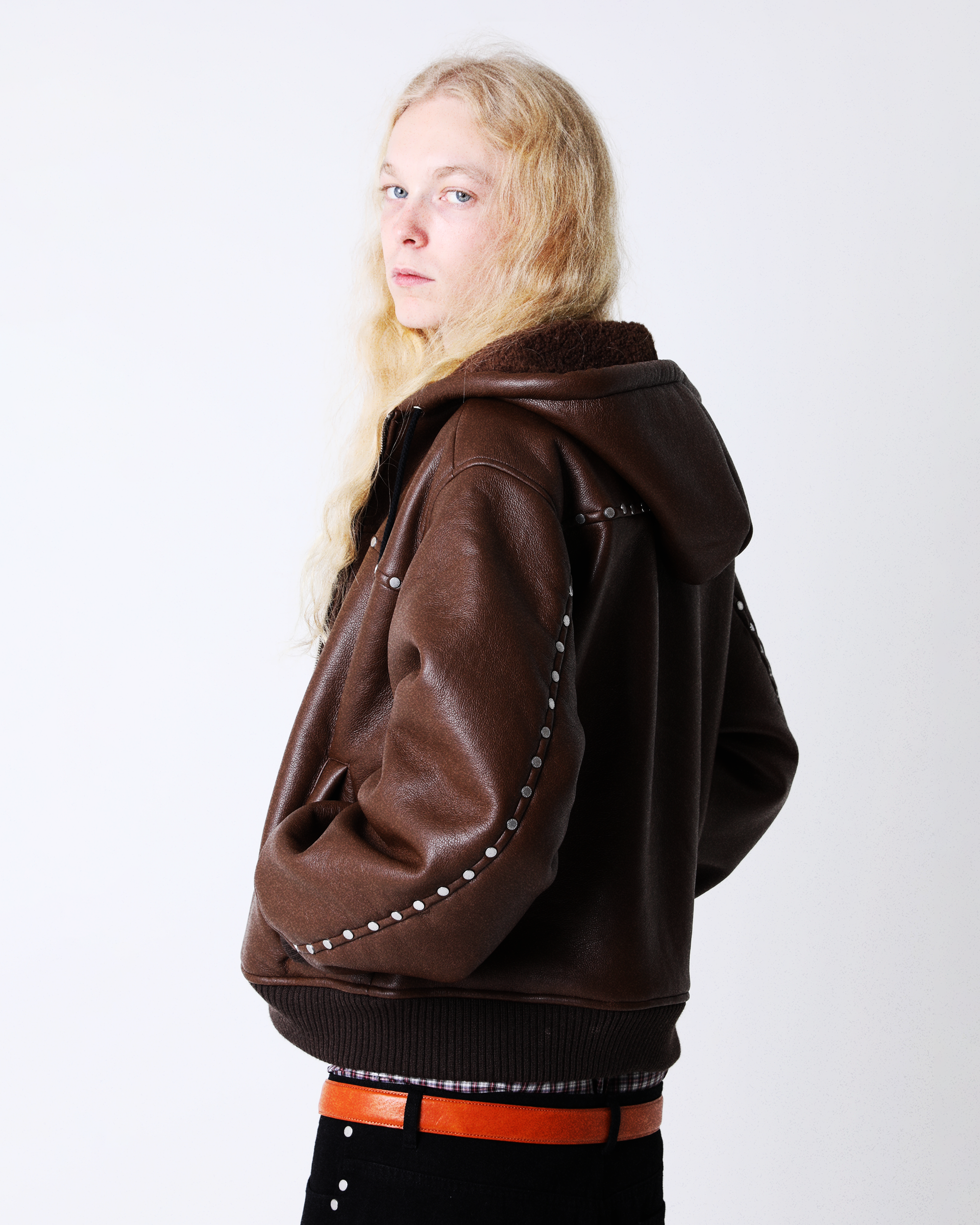 ジャケット・アウター AFB STUDDED HOODED BOMBER JACKET STUDDED HOODED BOMBER JACKET – AFB