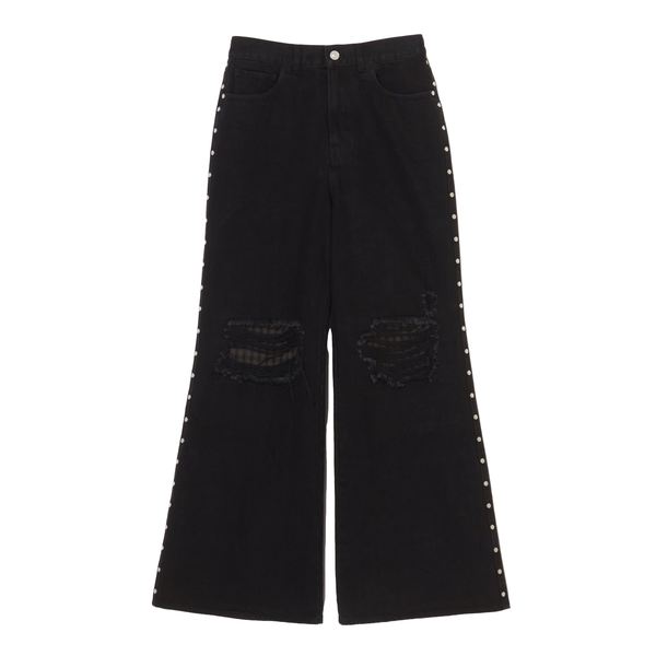 REPAIRED STUDDED  BAGGY PANTS