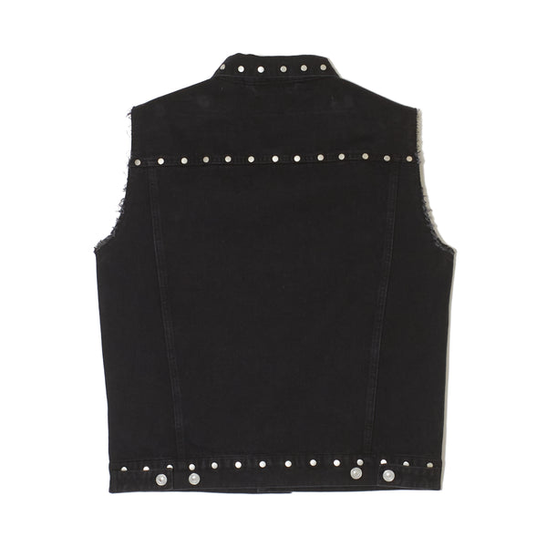 STUDDED DENIM VEST