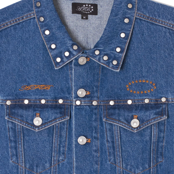 STUDDED DENIM VEST