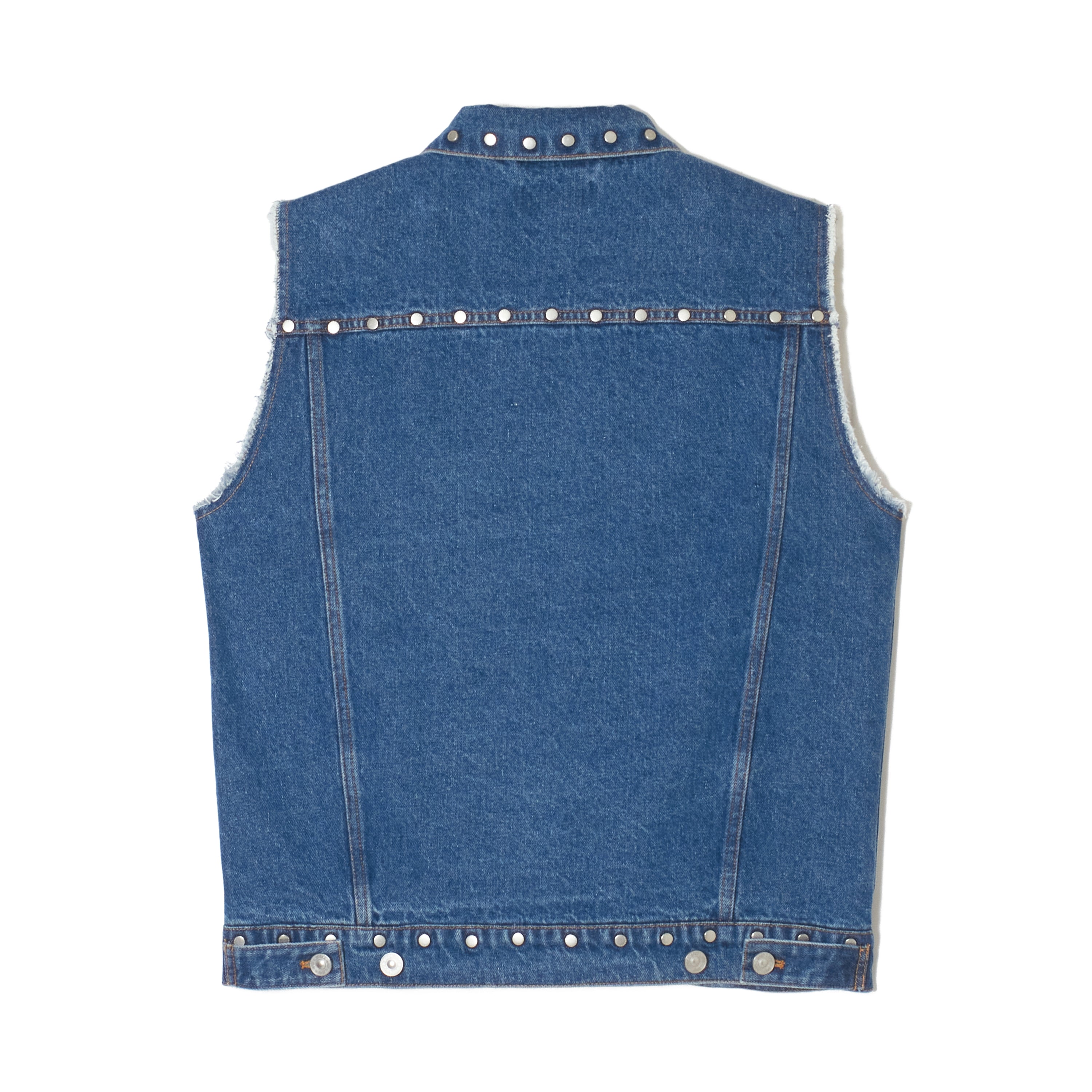 STUDDED DENIM VEST