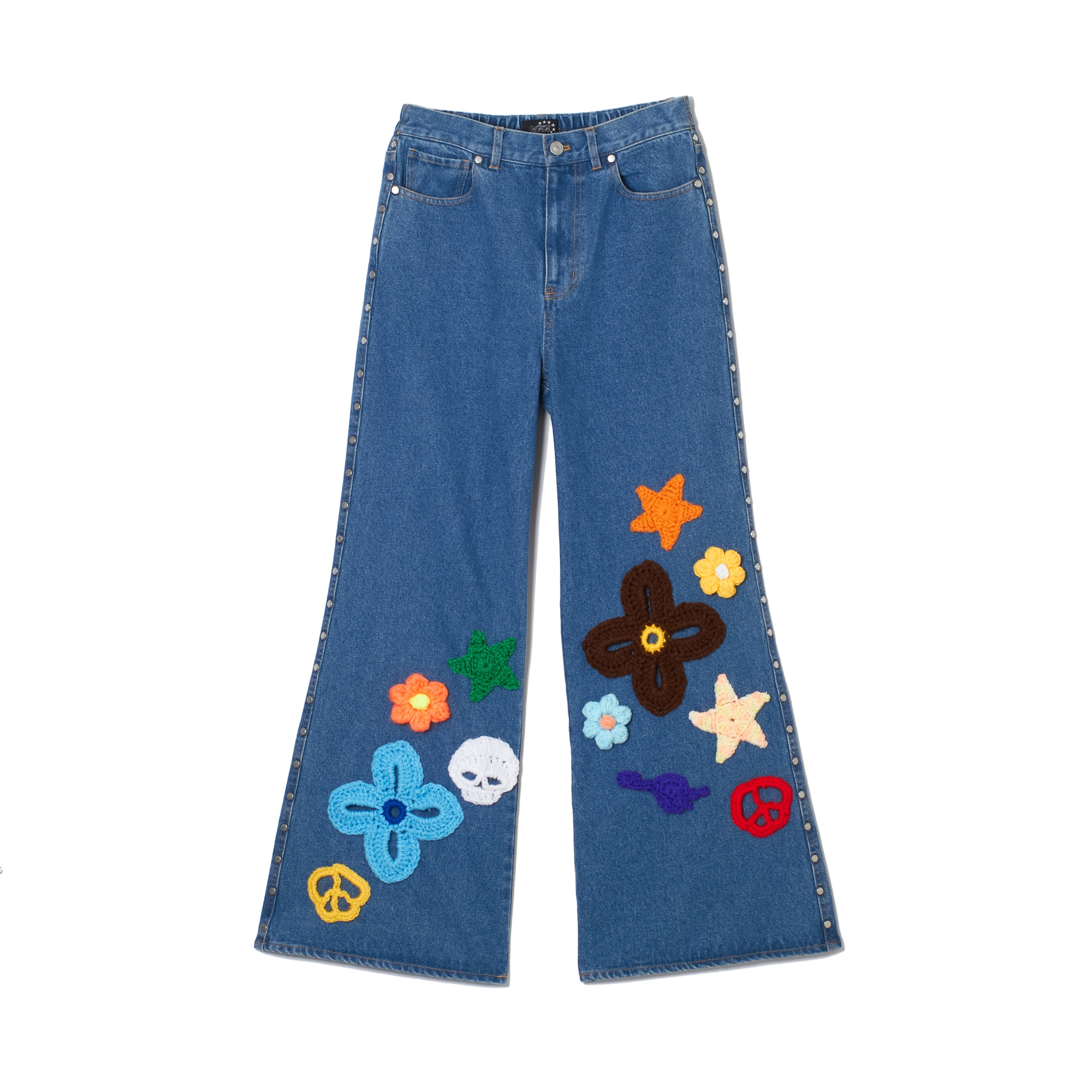 afb REPAIRED STUDDED BAGGY PANTS