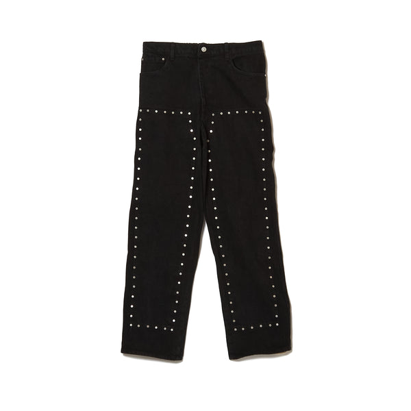 STRAIGHT DOUBLE KNEE STUDDED PANTS