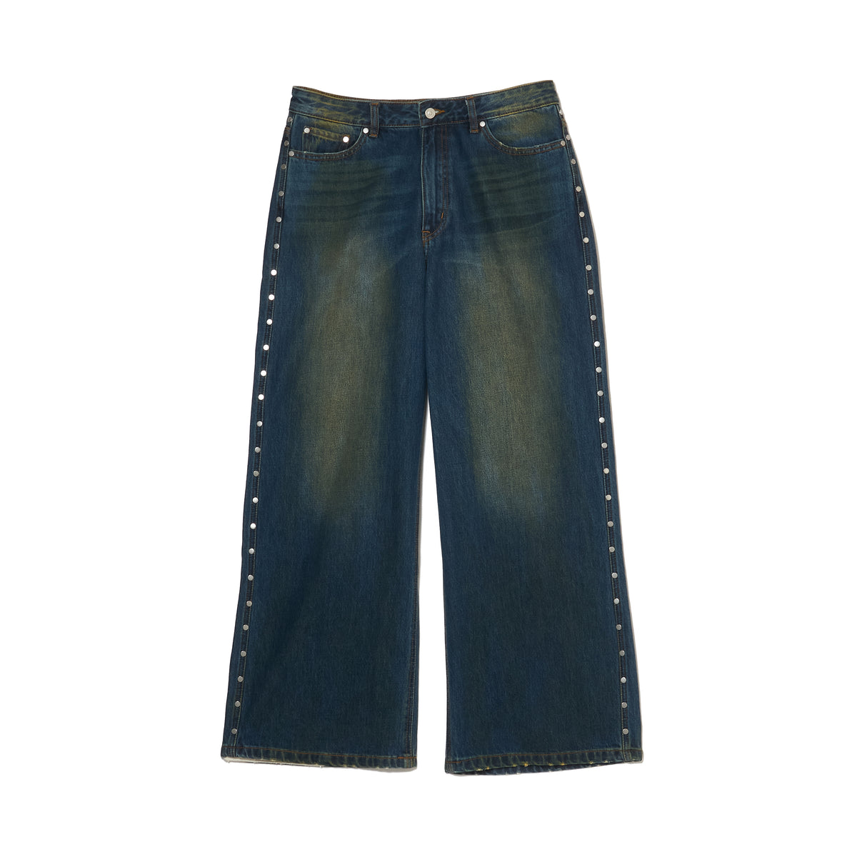 AFB STRAIGHT STUDDED PANTS (BLUE)