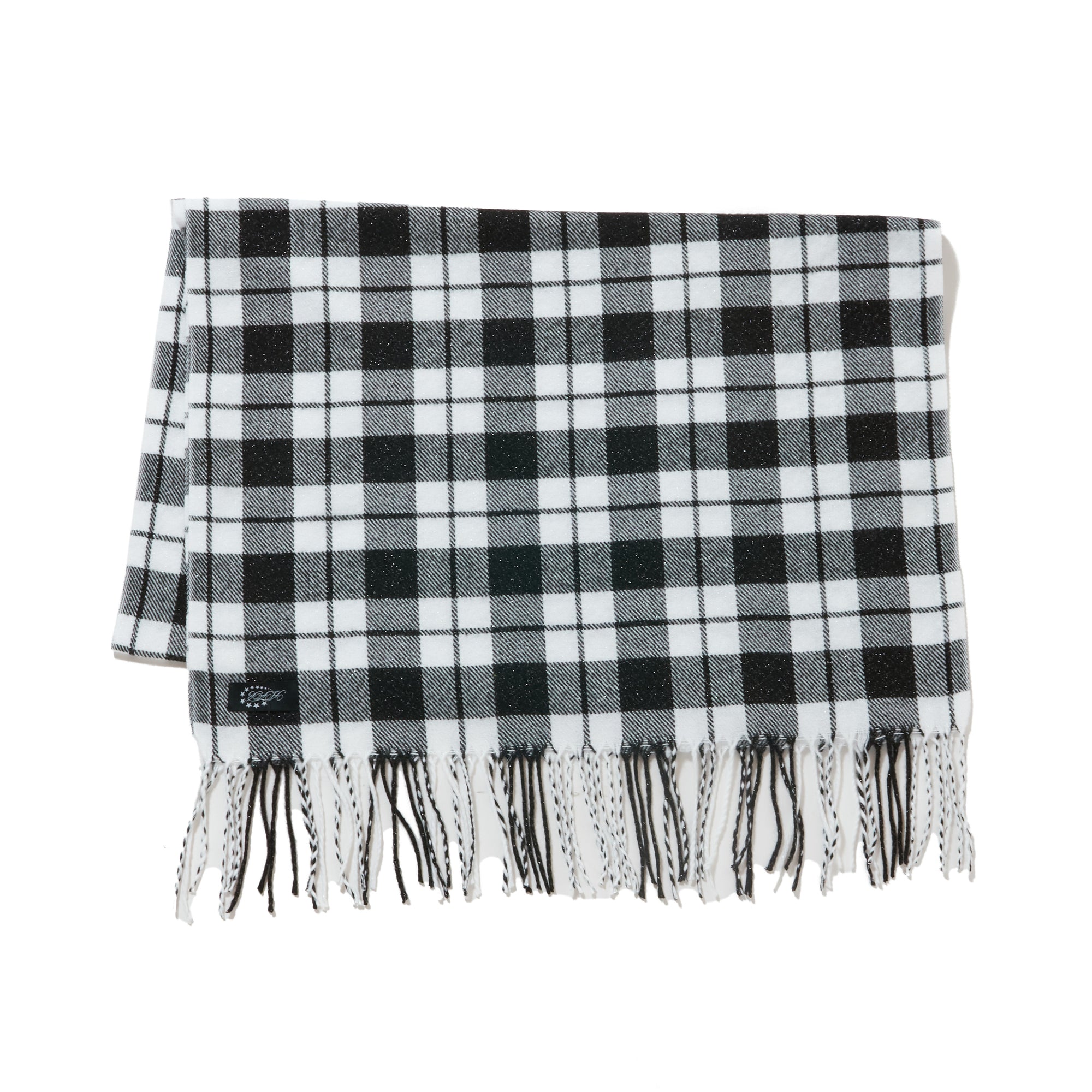 GLITTER CHECK SCARF