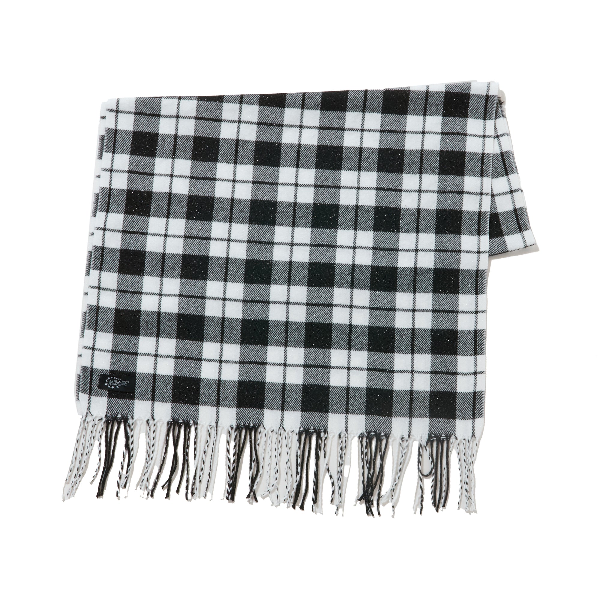 GLITTER CHECK SCARF