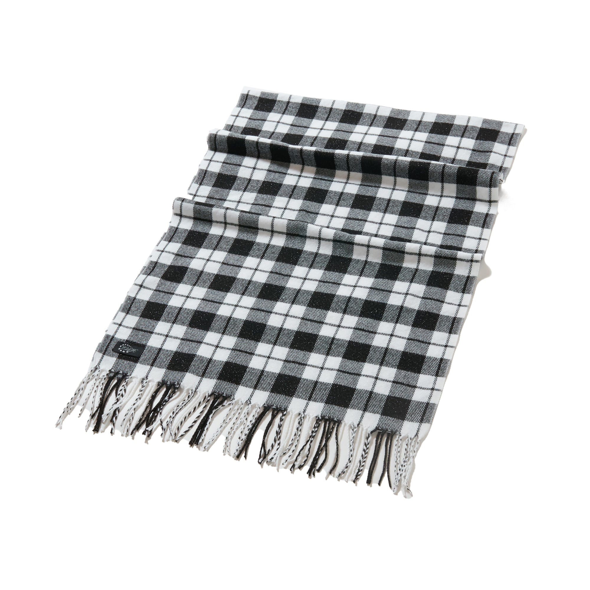 GLITTER CHECK SCARF