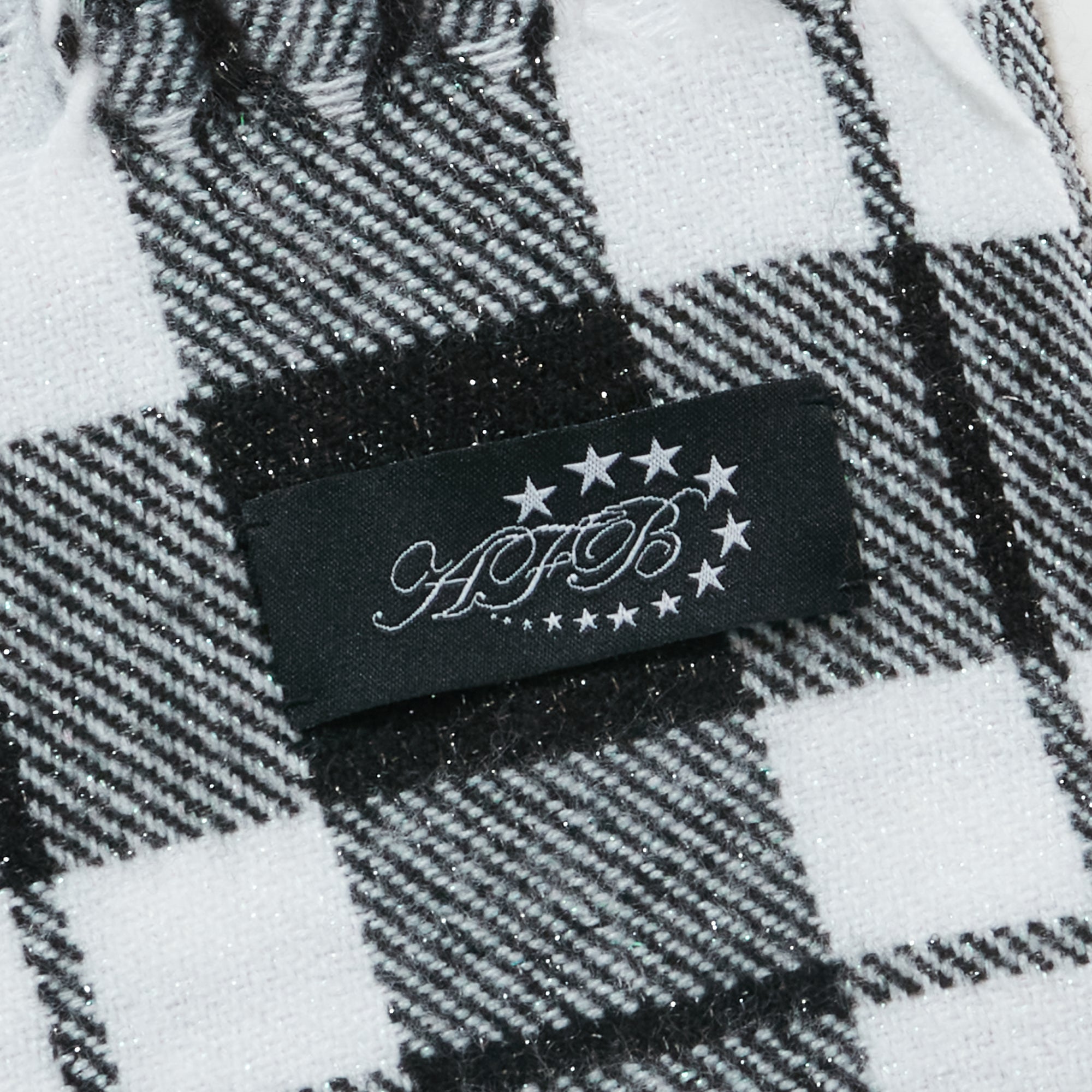 GLITTER CHECK SCARF