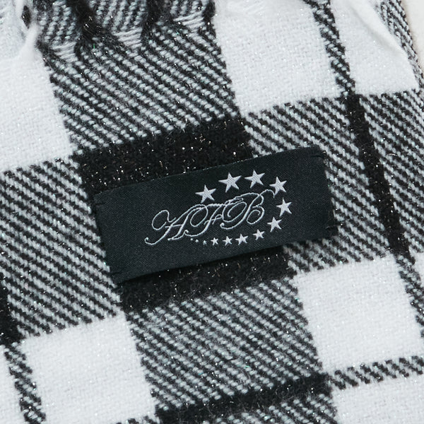 GLITTER CHECK SCARF