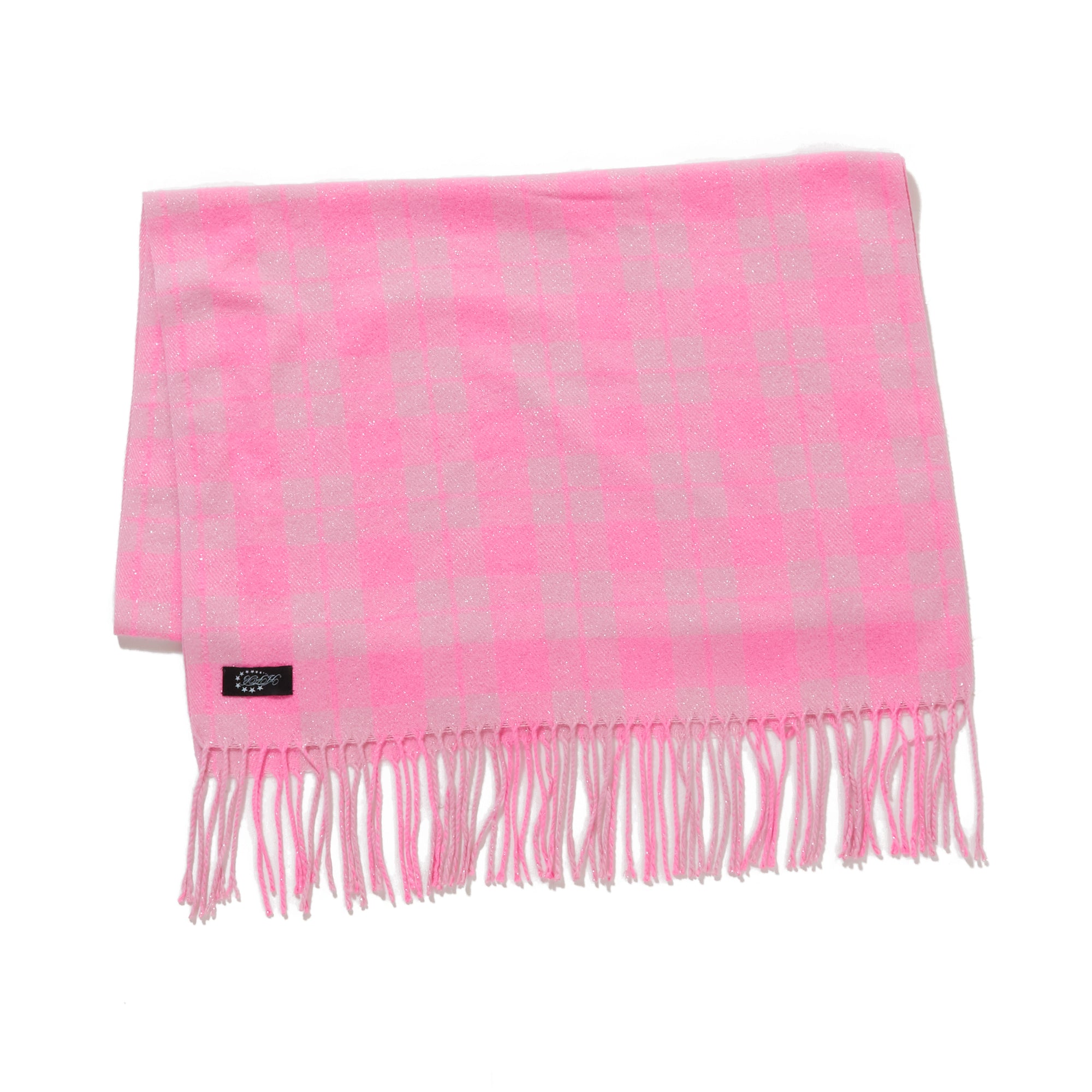 GLITTER CHECK SCARF