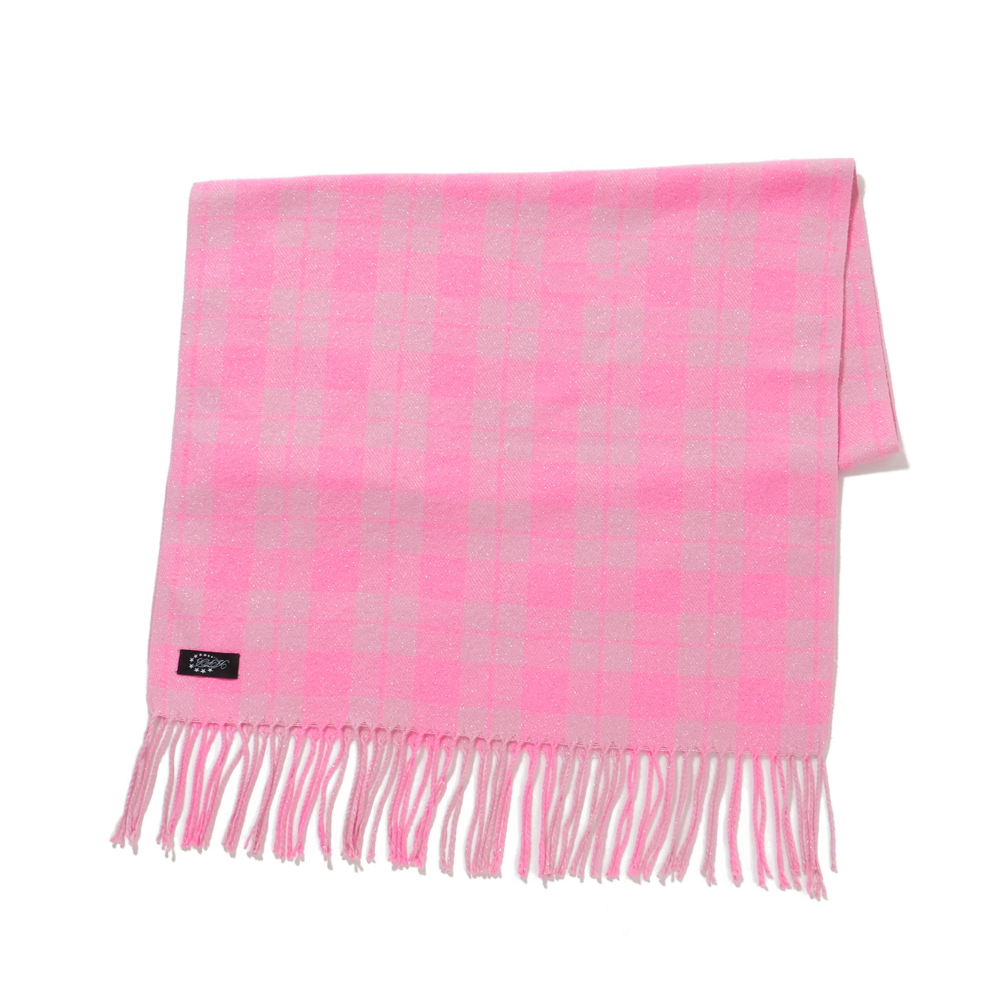 GLITTER CHECK SCARF