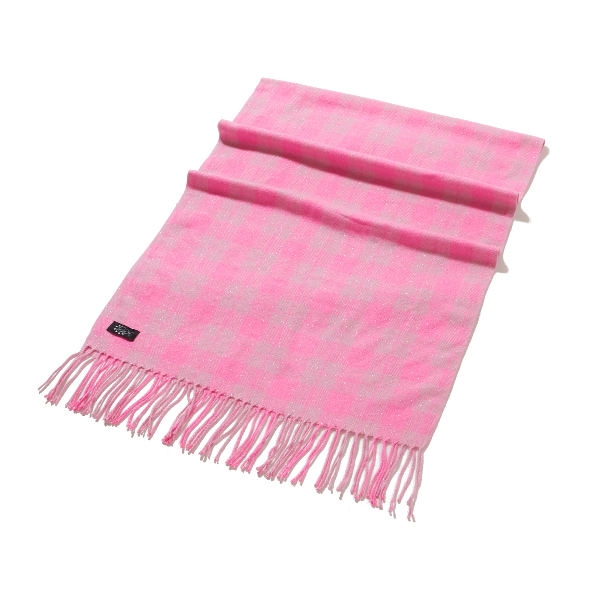 GLITTER CHECK SCARF