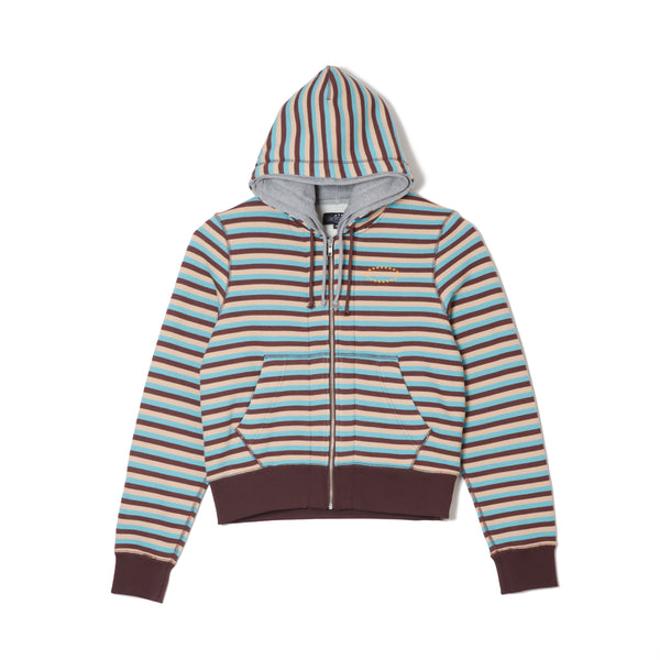 DOUBLE LAYERD ZIP UP HOODIE