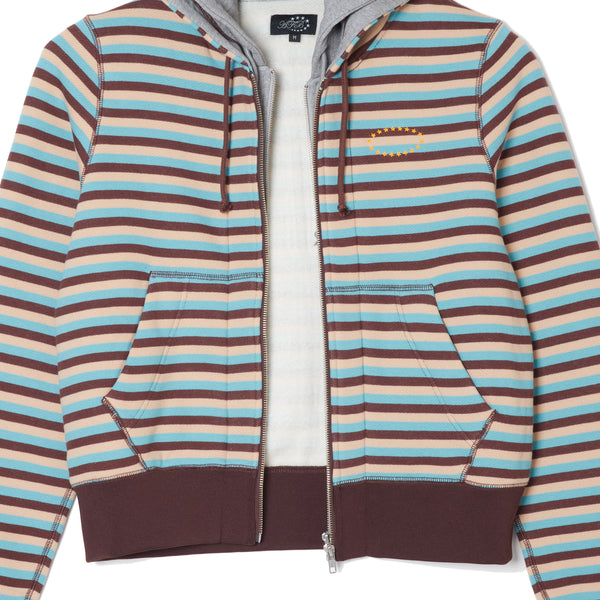 DOUBLE LAYERD ZIP UP HOODIE