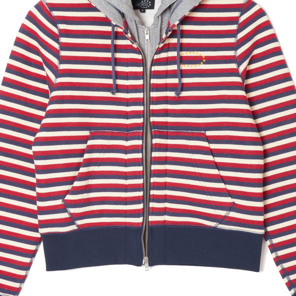 DOUBLE LAYERD ZIP UP HOODIE