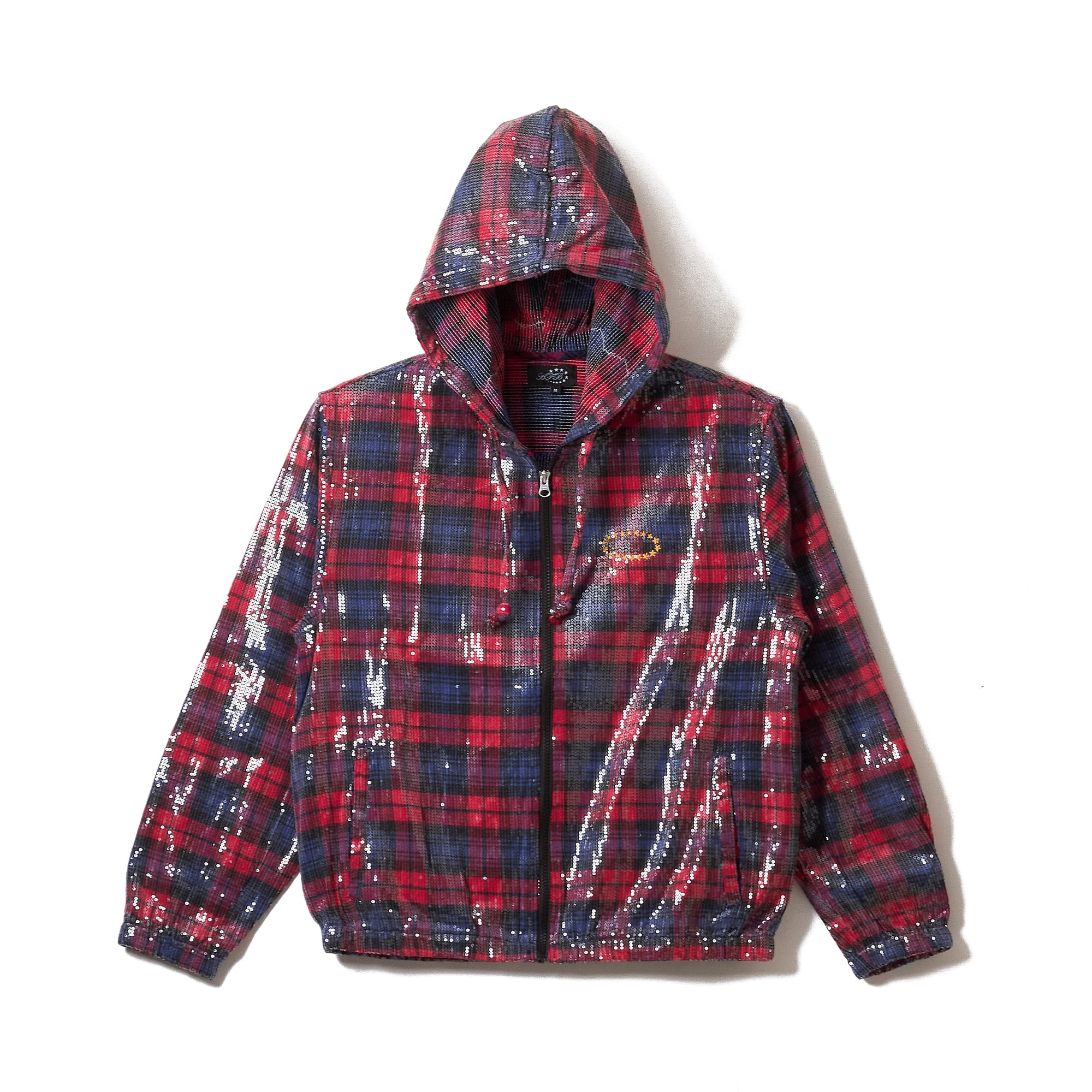 HOODED SPANGLE FLANNEL JACKET