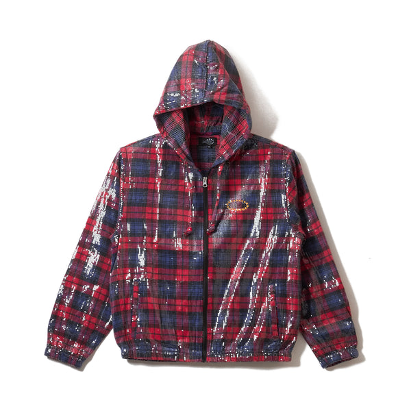 HOODED SPANGLE FLANNEL JACKET