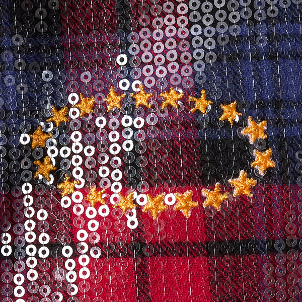 HOODED SPANGLE FLANNEL JACKET