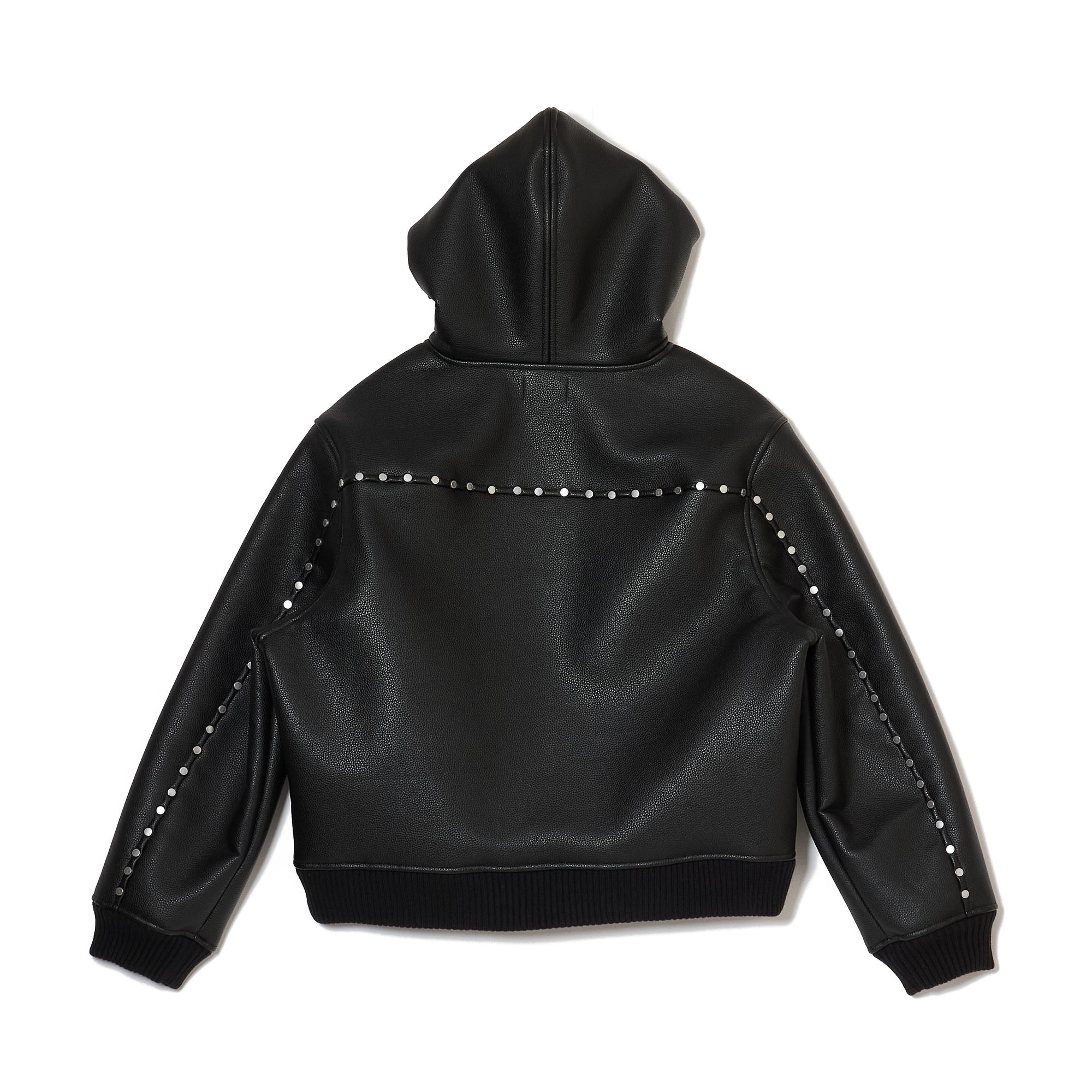 HOODED STUDDED BOMBER