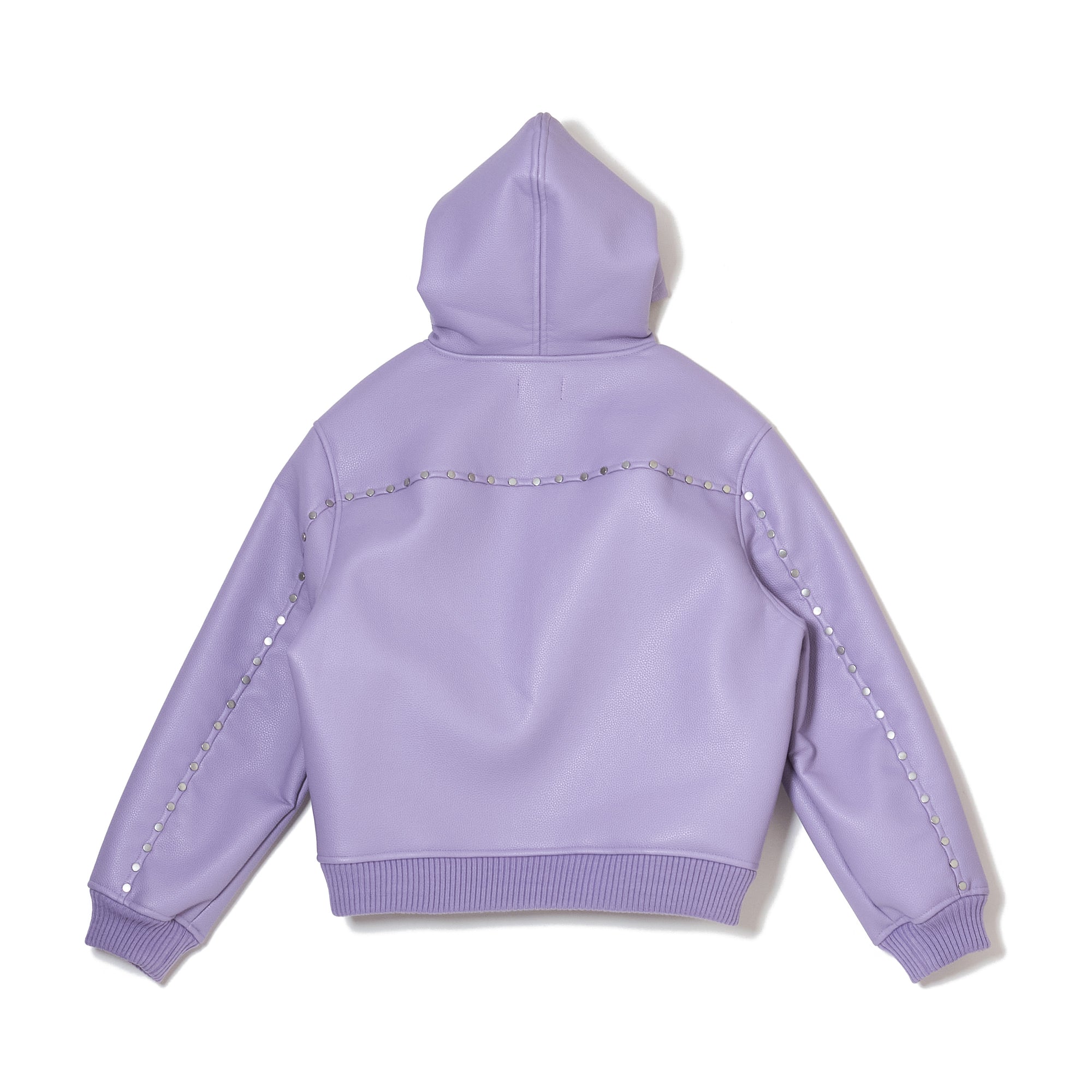 HOODED STUDDED BOMBER