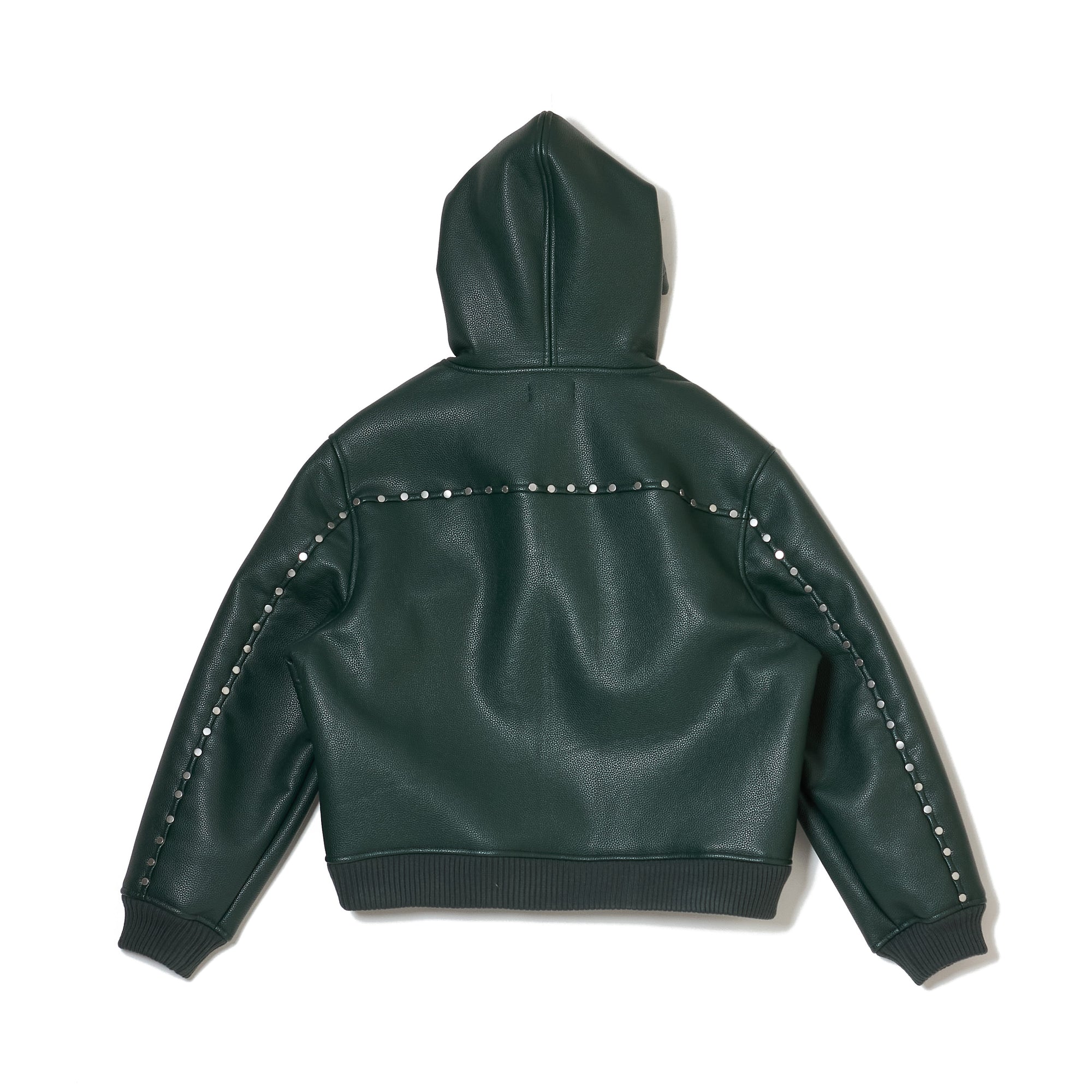 HOODED STUDDED BOMBER