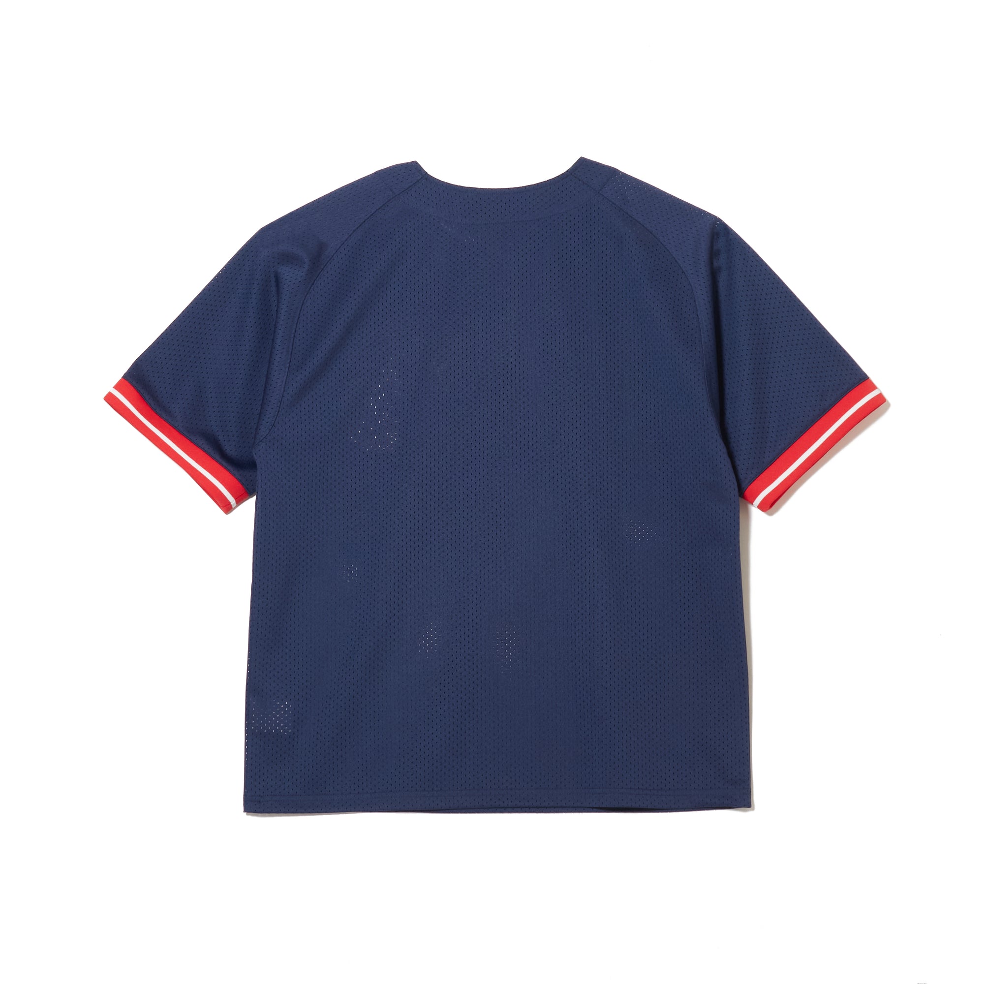 HALF BUTTON UP MESH TEE