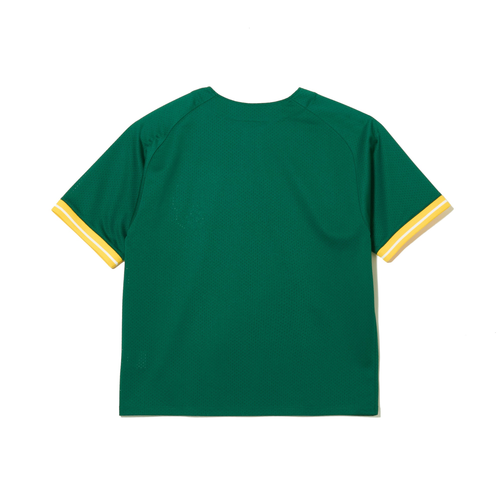 HALF BUTTON UP MESH TEE