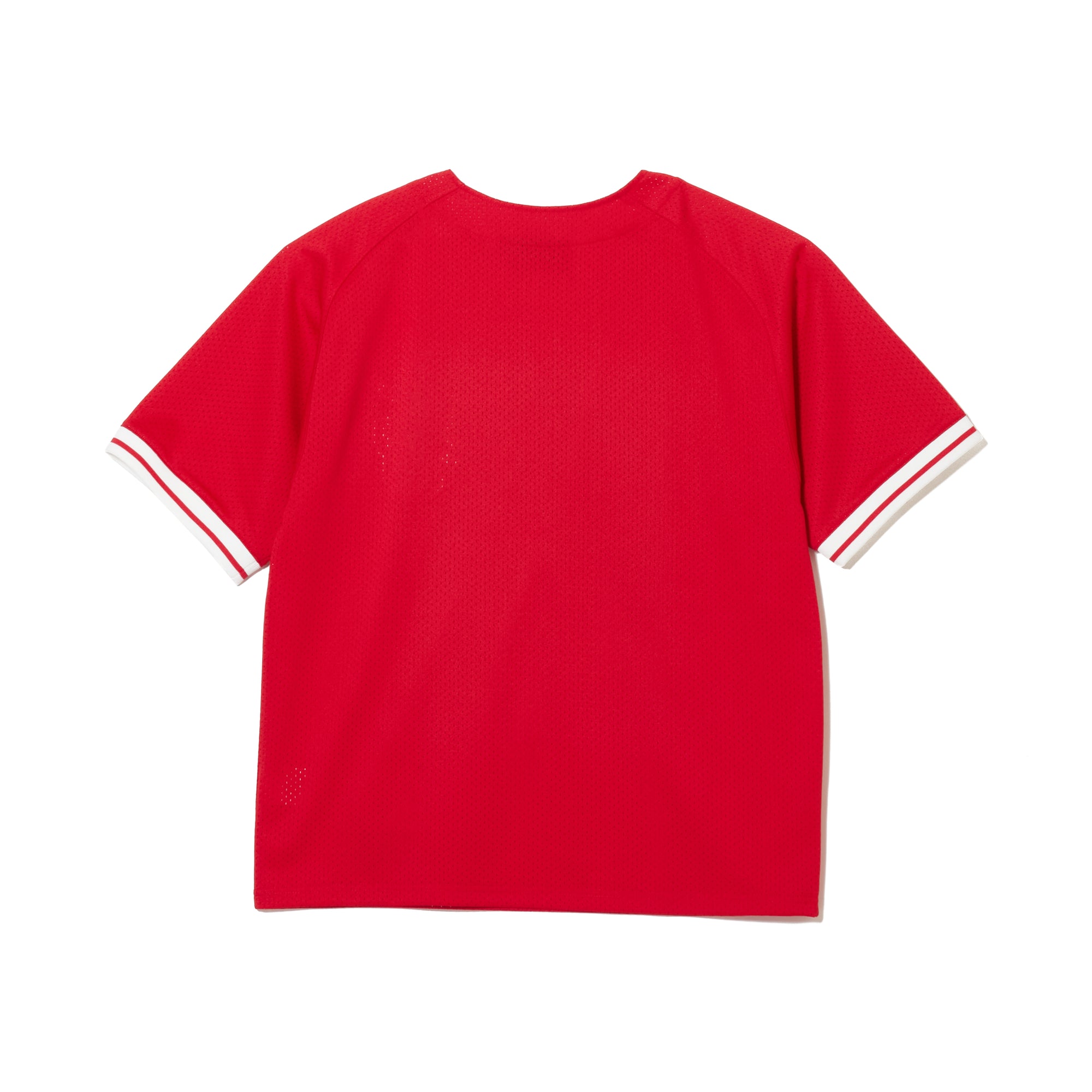 HALF BUTTON UP MESH TEE
