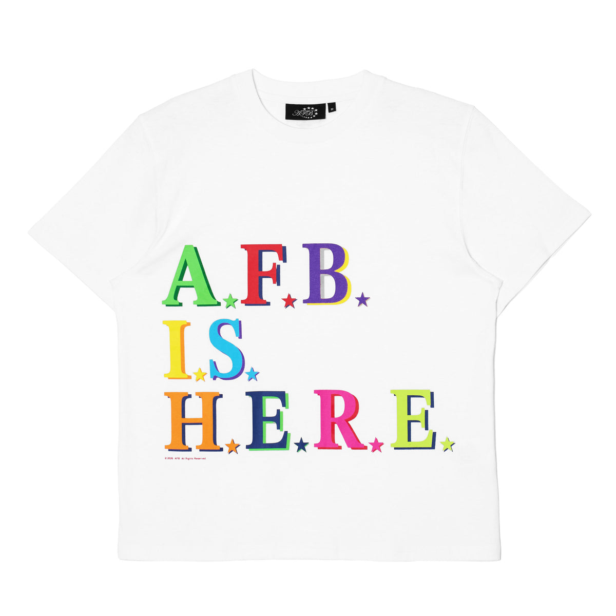 AFB IS HERE LETTERING TEE