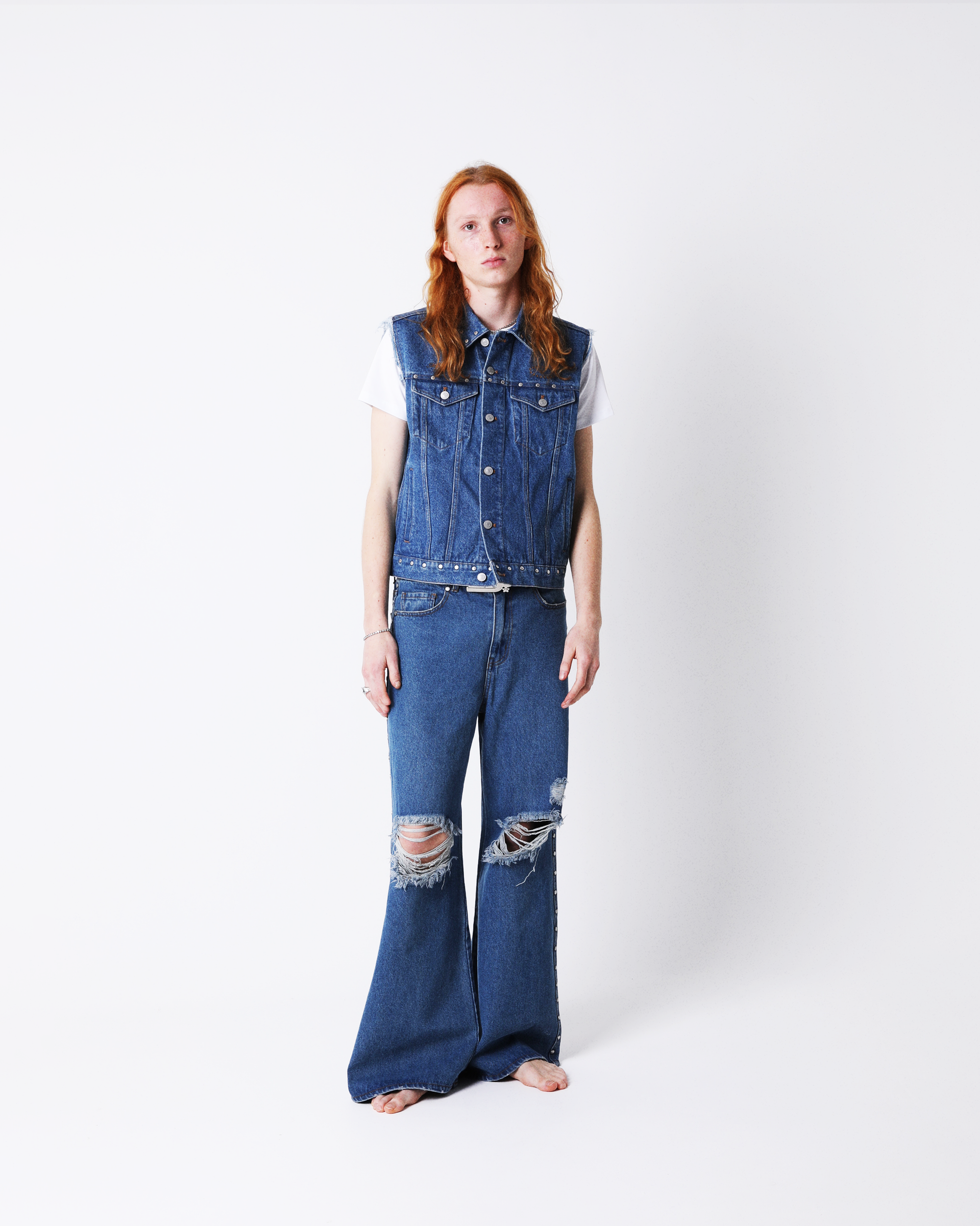 STUDDED DENIM VEST – AFB STUDDED DENIM VEST – AFB