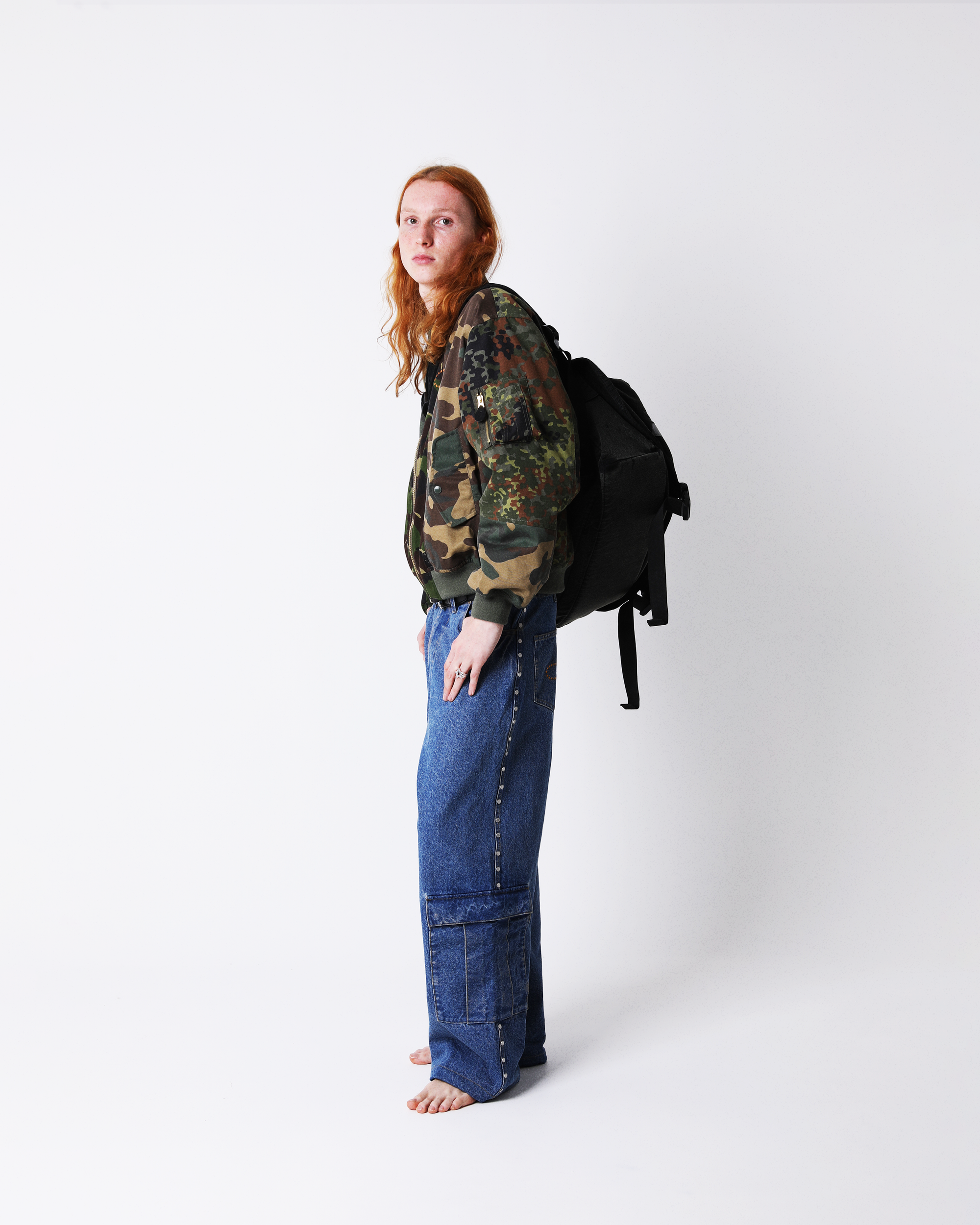 STUDDED DENIM CARGO PANTS – AFB STUDDED DENIM CARGO PANTS – AFB
