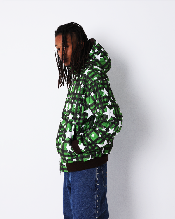 REVERSIBLE NYLON CHECK PARKA