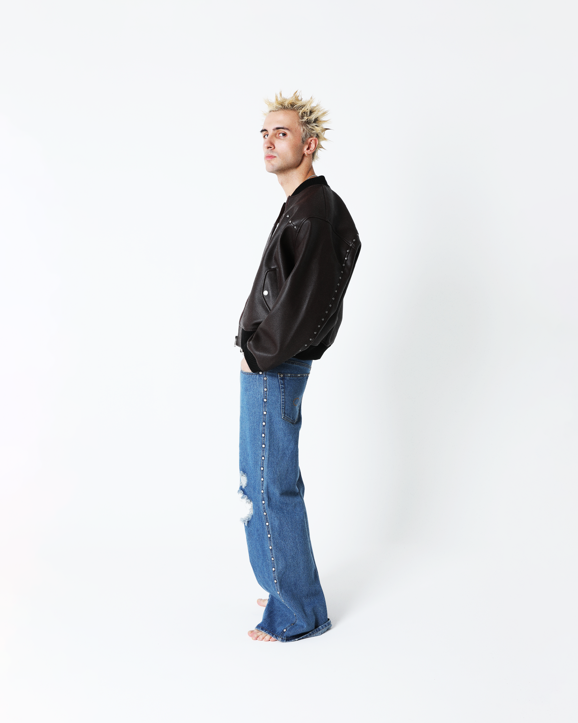 STUDDED BOMBER JACKET – AFB STUDDED BOMBER JACKET – AFB